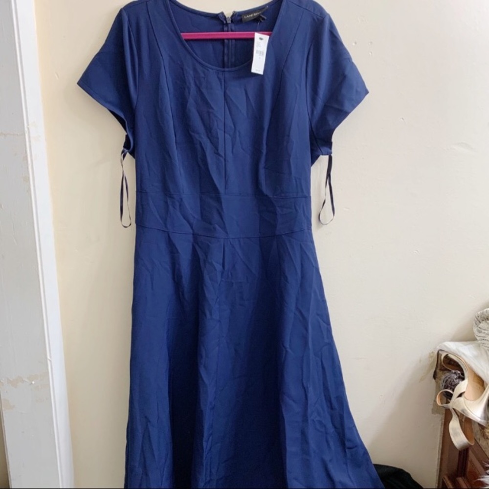 Lane Bryant NWT blue tie waist fit and flare 18
